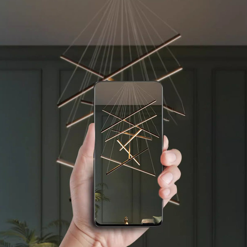 Scandinavian LED Linear Chandelier