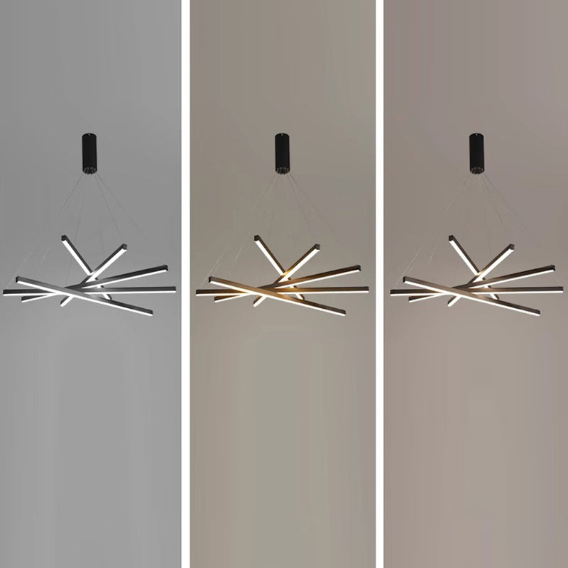 Scandinavian LED Linear Chandelier
