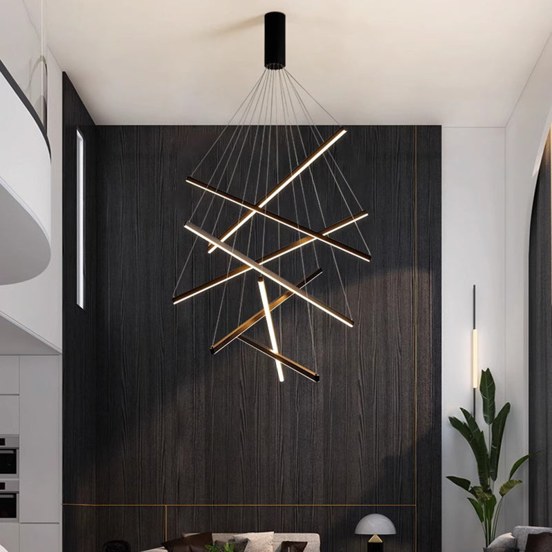 Scandinavian LED Linear Chandelier