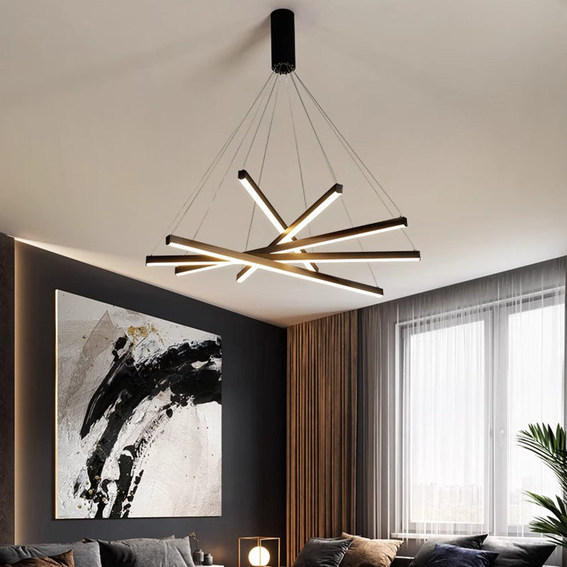 Scandinavian LED Linear Chandelier