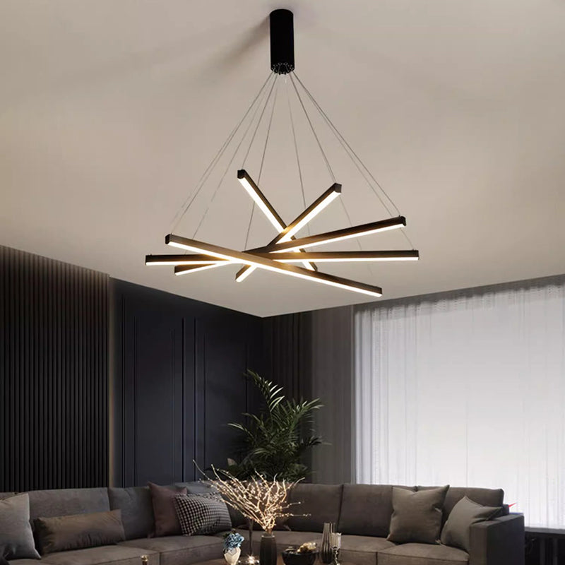 Scandinavian LED Linear Chandelier
