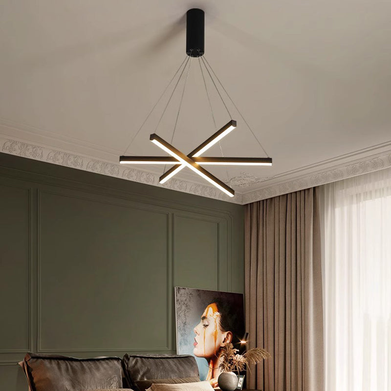 Scandinavian LED Linear Chandelier