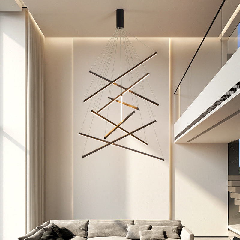 Scandinavian LED Linear Chandelier