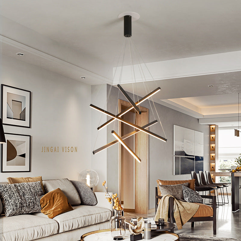 Scandinavian LED Linear Chandelier