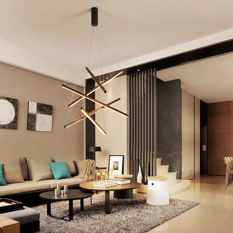 Scandinavian LED Linear Chandelier