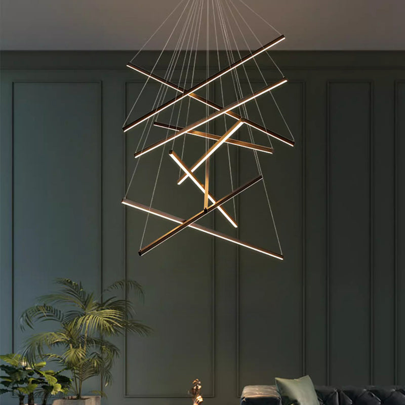 Scandinavian LED Linear Chandelier