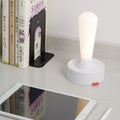 Modern Minimalist Oval Handle Toggle Cylinder Base ABS Silicone LED Table Lamp For Bedroom