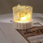 Modern Minimalist Cylinder Round Gravel ABS Glass LED Table Lamp For Bedroom