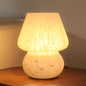 Contemporary Creative Oval Round Table Spotted Mushroom Glass 1-Light Table Lamp