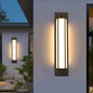 Modern Luxury Waterproof Rectangular Stainless Steel Faux Dolomite LED Outdoor Wall Sconce Lamp For Garden