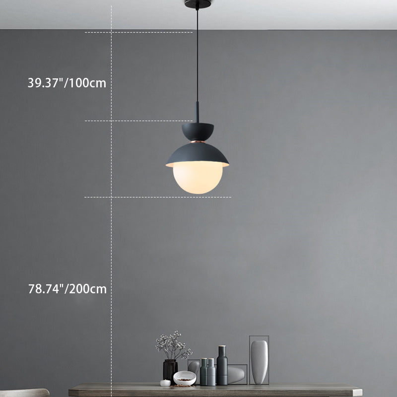 Scandinavian Globe Glass Pendant Light