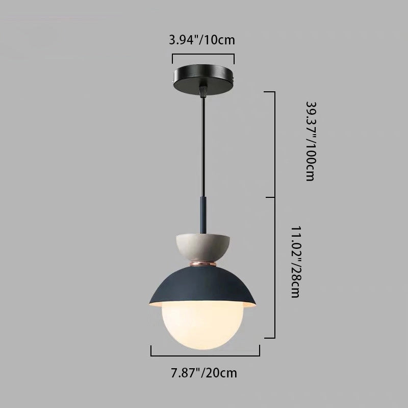 Scandinavian Globe Glass Pendant Light