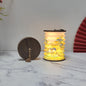 Traditional Chinese Foldable Paper Lotus Printed Lantern USB LED Table Lamp For Bedroom