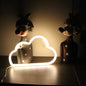 Modern Art Deco Bright Neon Cloud PVC Strip LED Night Light Table Lamp For Bedroom