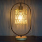 Traditional Vintage Hemp Rope Weaving Cage Wood Base 1-Light Table Lamp For Bedroom