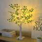 Contemporary Creative Plastic Fabric Artificial Birch Tree Design LED Table Lamp For Bedroom