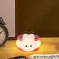 Contemporary Creative Biscuit Rabbit Silicone LED Timer Night Light Table Lamp For Bedroom