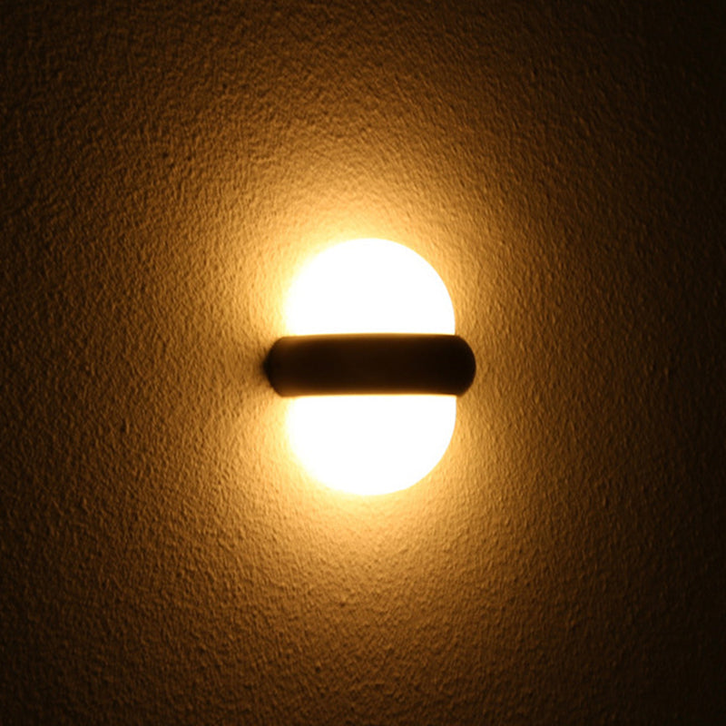 Modern Minimalist Round Aluminum LED Waterproof Wall Sconce Lamp For Outdoor Patio