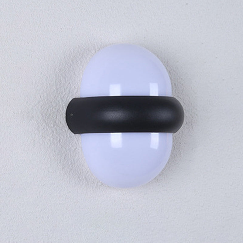 Modern Minimalist Round Aluminum LED Waterproof Wall Sconce Lamp For Outdoor Patio