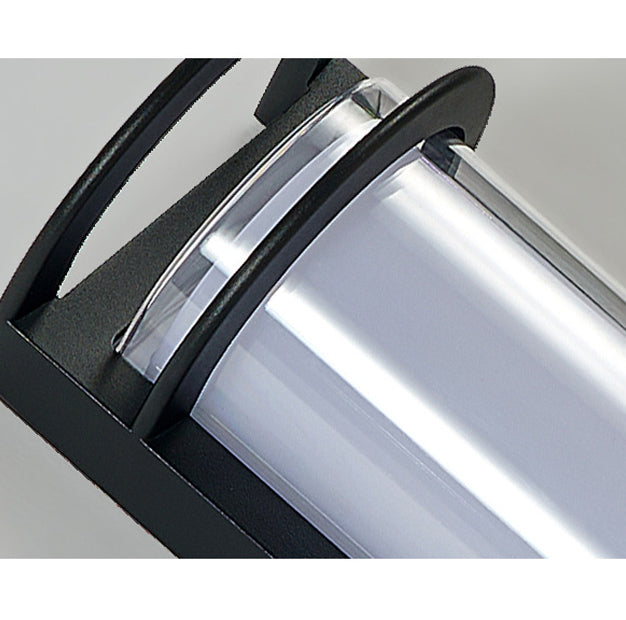 Contemporary Industrial Aluminum Acrylic Cylinder LED Waterproof Wall Sconce Lamp For Outdoor Patio