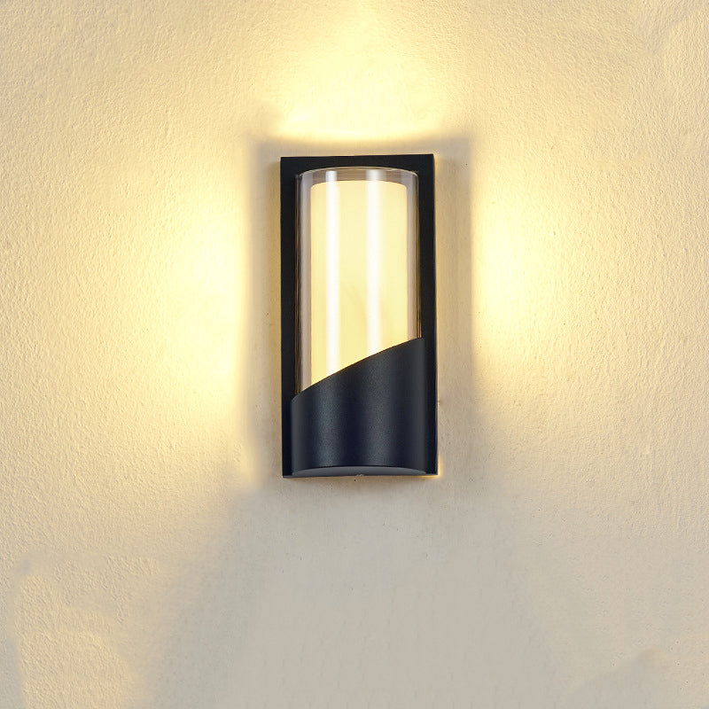 Contemporary Industrial Aluminum Acrylic LED Waterproof Outdoor Wall Sconce Lamp For Garden