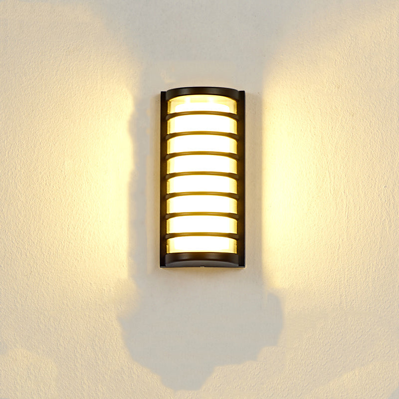 Contemporary Industrial Aluminum Acrylic LED Waterproof Outdoor Wall Sconce Lamp For Garden