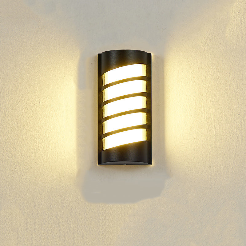 Contemporary Industrial Aluminum Acrylic LED Waterproof Outdoor Wall Sconce Lamp For Garden