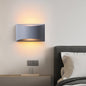 Modern Minimalist Curved Aluminum Up And Down Illuminated LED Wall Sconce Lamp For Outdoor Patio