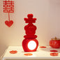 Traditional Chinese USB Resin Flower Decoration Acrylic LED Table Lamp For Bedroom