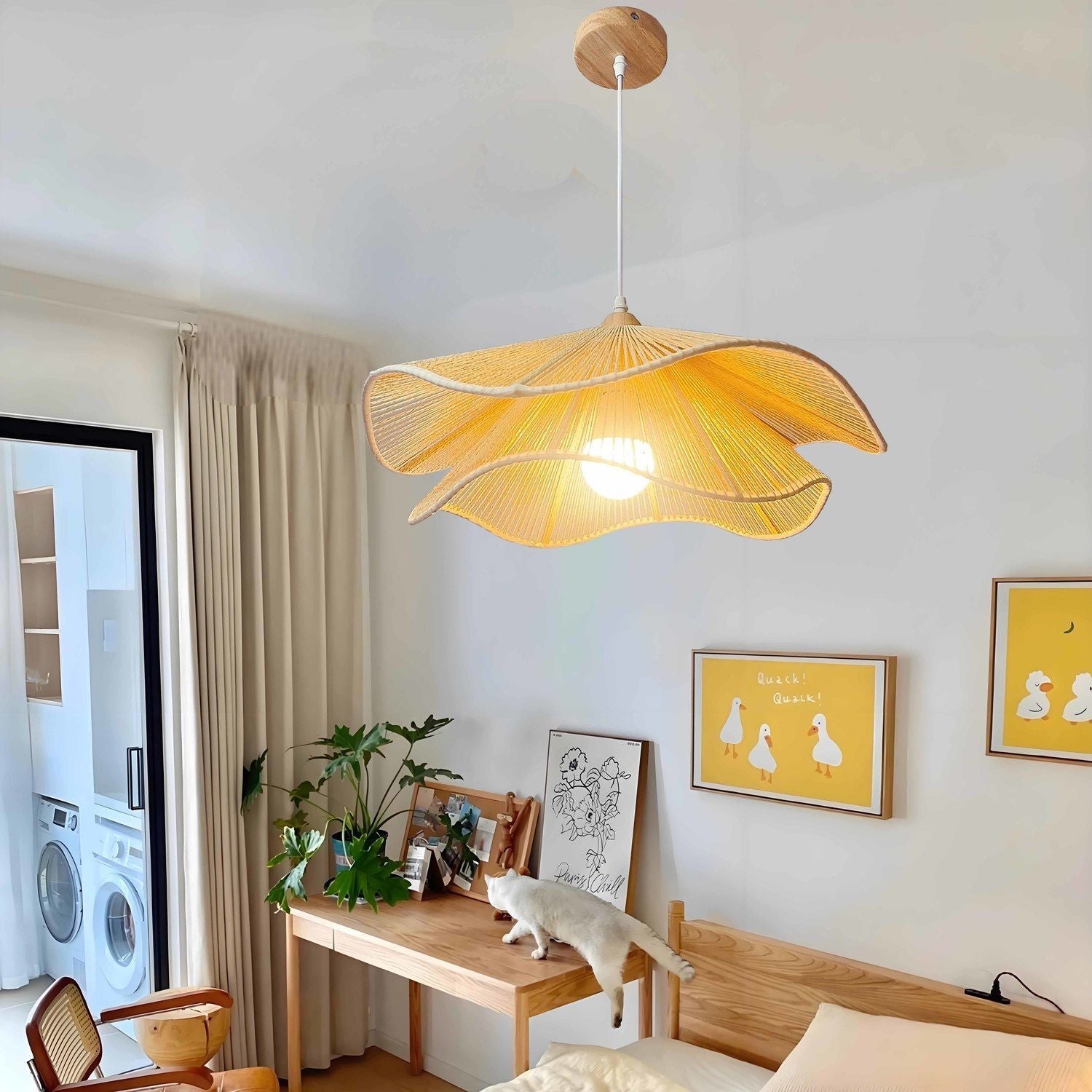Vintage Hemp Rope Pendant Light