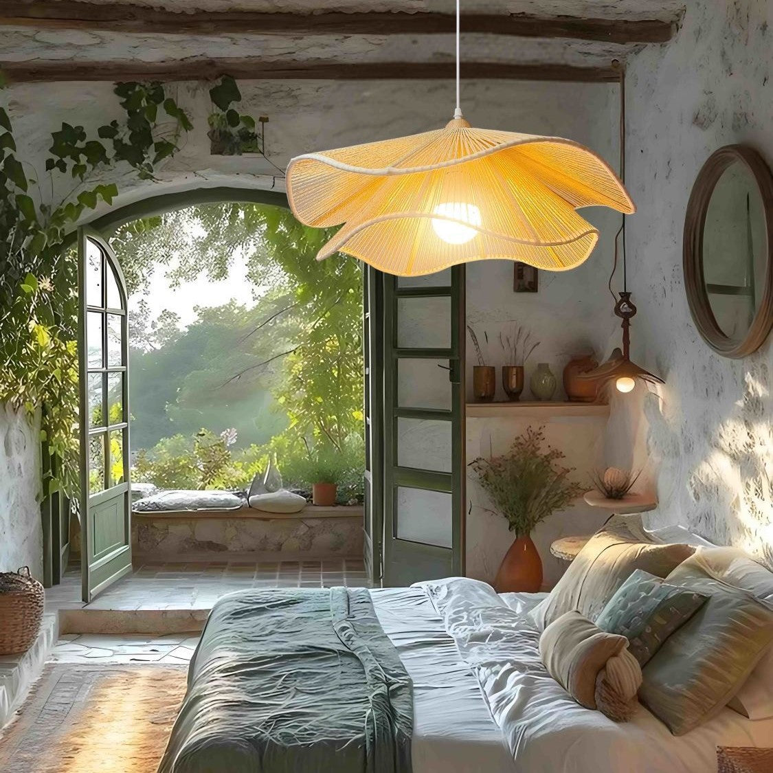 Vintage Hemp Rope Pendant Light