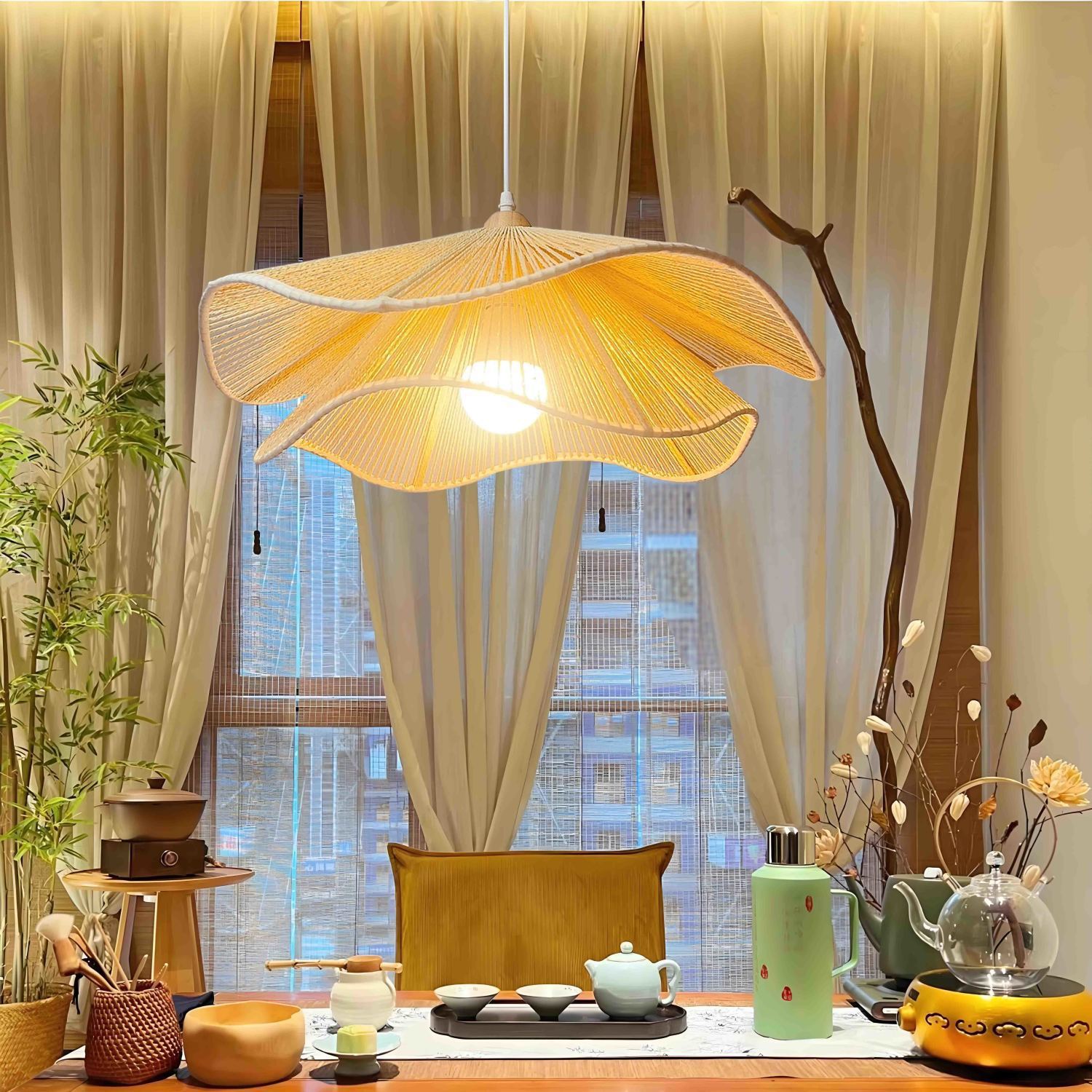 Vintage Hemp Rope Pendant Light