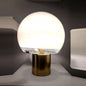 Contemporary Nordic Glass Ball Shade Hardware 1-Light Table Lamp For Study