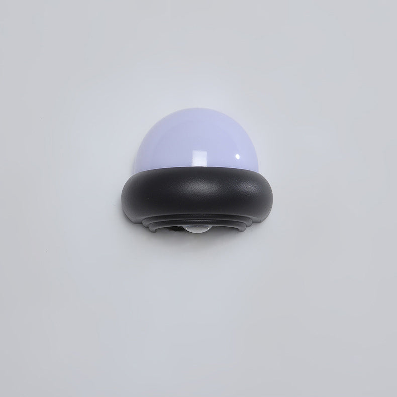 Contemporary Nordic Waterproof Aluminum Ellipse LED Outdoor Wall Sconce Lamp For Garden