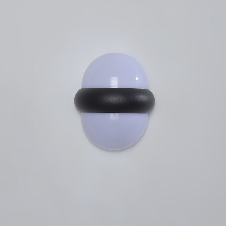Contemporary Nordic Waterproof Aluminum Ellipse LED Outdoor Wall Sconce Lamp For Garden