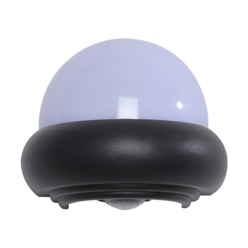 Contemporary Nordic Waterproof Aluminum Ellipse LED Outdoor Wall Sconce Lamp For Garden