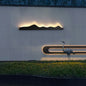 Traditional Chinese Zen Mountain Peak Iron Acrylic LED Waterproof Outdoor Wall Sconce Lamp For Garden