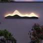 Traditional Chinese Zen Mountain Peak Iron Acrylic LED Waterproof Outdoor Wall Sconce Lamp For Garden