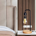 Contemporary Simplicity Rubber Wood Iron Magnetic Levitation LED Table Lamp For Study