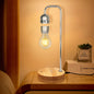Contemporary Simplicity Rubber Wood Iron Magnetic Levitation LED Table Lamp For Study