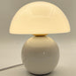 Contemporary Nordic Glass Ceramic Mushroom 1-Light Table Lamp For Study