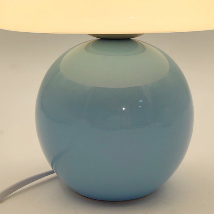 Contemporary Nordic Glass Ceramic Mushroom 1-Light Table Lamp For Study