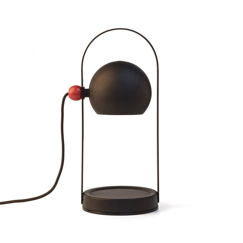 Modern Simplicity Adjustable Iron Spherical Shade 1-Light Portable Melting Wax Table Lamp For Bedroom