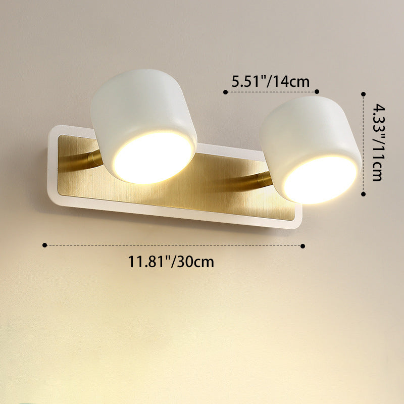 Modern Simplicity Cylinder Iron LED Vanity Light Mirror Front Wall Sconce Lamp For Bathroom