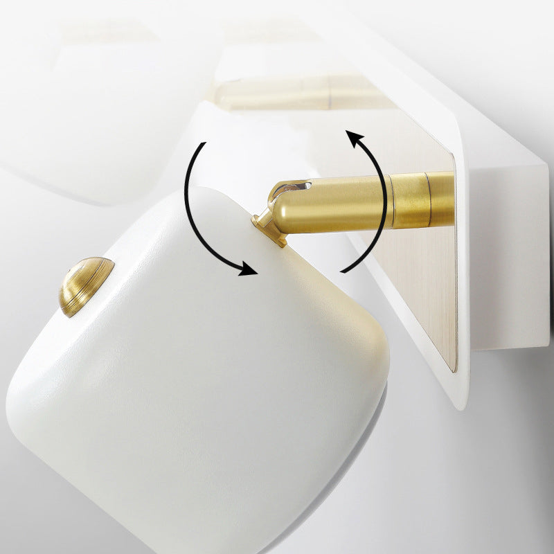 Modern Simplicity Cylinder Iron LED Vanity Light Mirror Front Wall Sconce Lamp For Bathroom