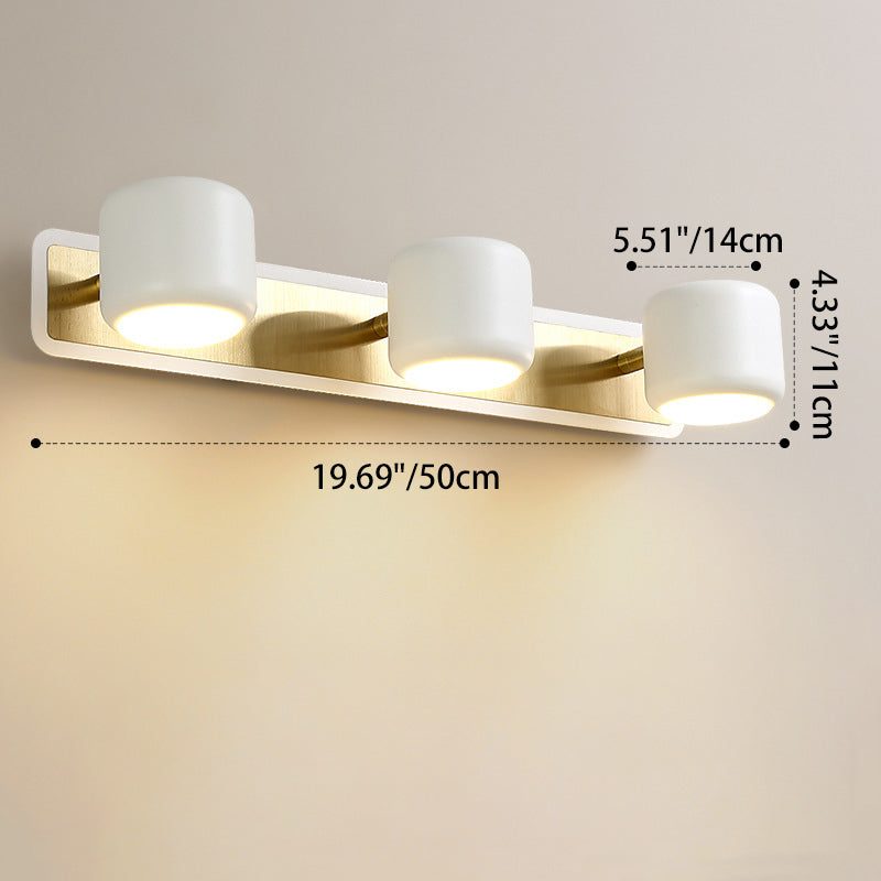 Modern Simplicity Cylinder Iron LED Vanity Light Mirror Front Wall Sconce Lamp For Bathroom