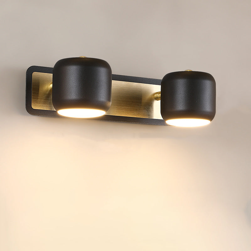 Modern Simplicity Cylinder Iron LED Vanity Light Mirror Front Wall Sconce Lamp For Bathroom