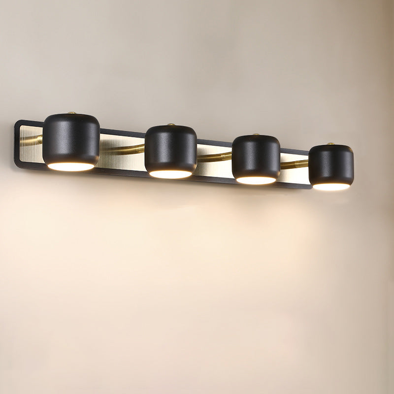 Modern Simplicity Cylinder Iron LED Vanity Light Mirror Front Wall Sconce Lamp For Bathroom