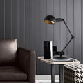Contemporary Nordic Iron Semicircular 1-Light Rocker Arm Table Lamp For Bedroom