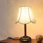 Traditional Vintage Fabric Hardware Round 1-Light Table Lamp For Bedroom